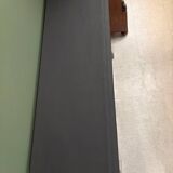 Superb matte black console with a natural top.