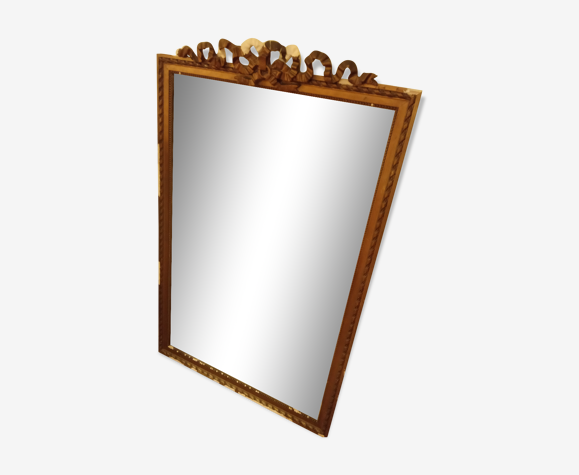 miroir ancien bois sculpte dore selency