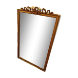 Miroir ancien bois sculpté doré