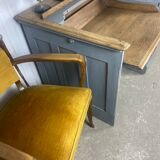 Retractable desk oak patina