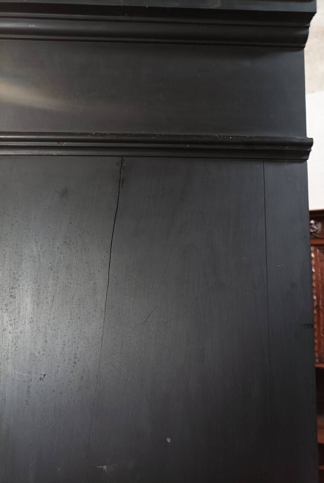 Vintage painted wooden bookshelf