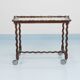 Antique Neo-Baroque Italian Barley Twist Bar Cart Serving Trolley, 1920s