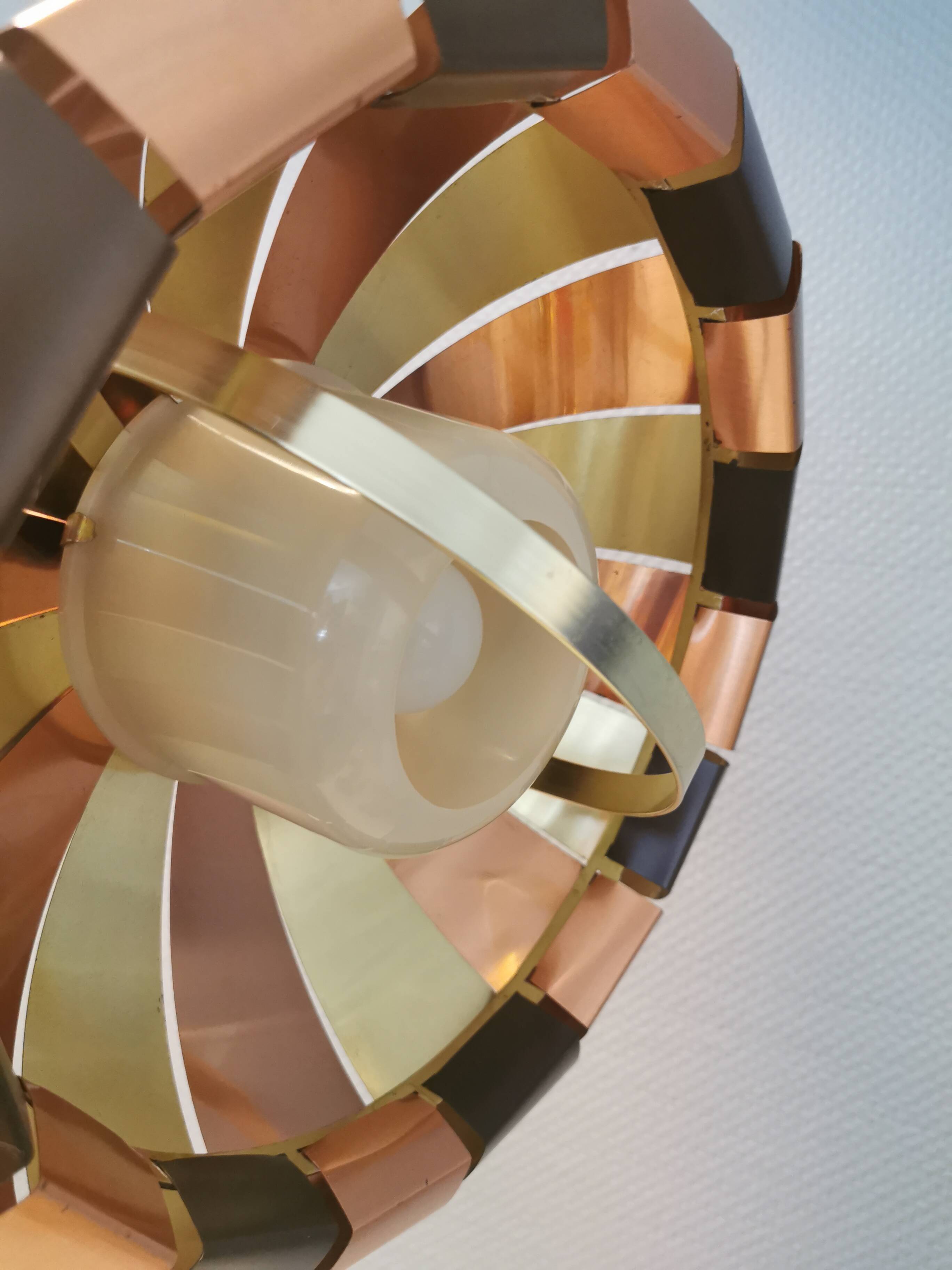 Hanging lamp from the 1970-80s, designed by Danish Werner Schou for his own company Coronell Elektro