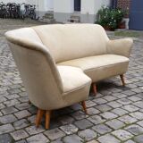 Asymmetric Organic 50s sculptural sofa