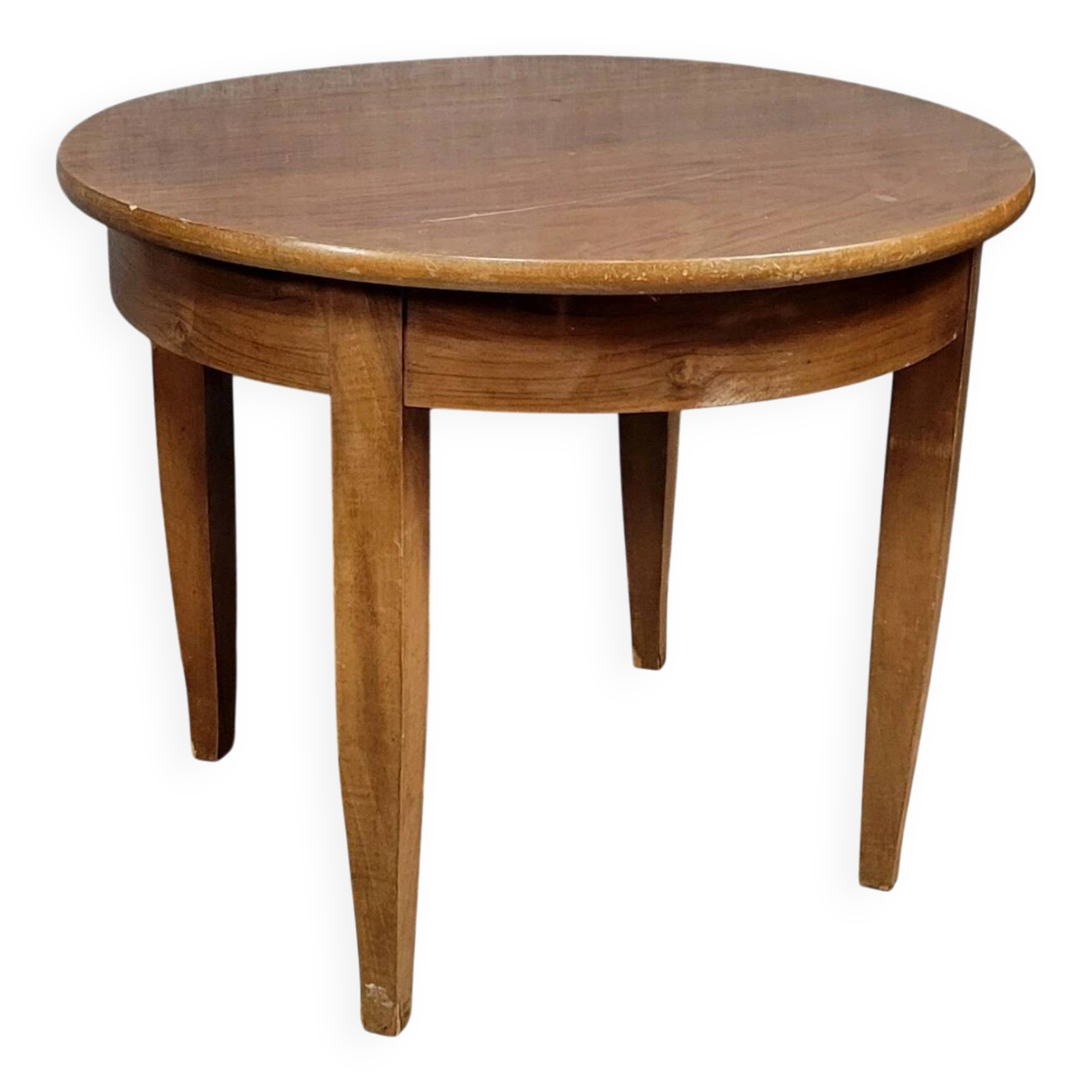 Louis XVI style round ceremonial table in walnut circa 1880