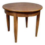 Louis XVI style round ceremonial table in walnut circa 1880