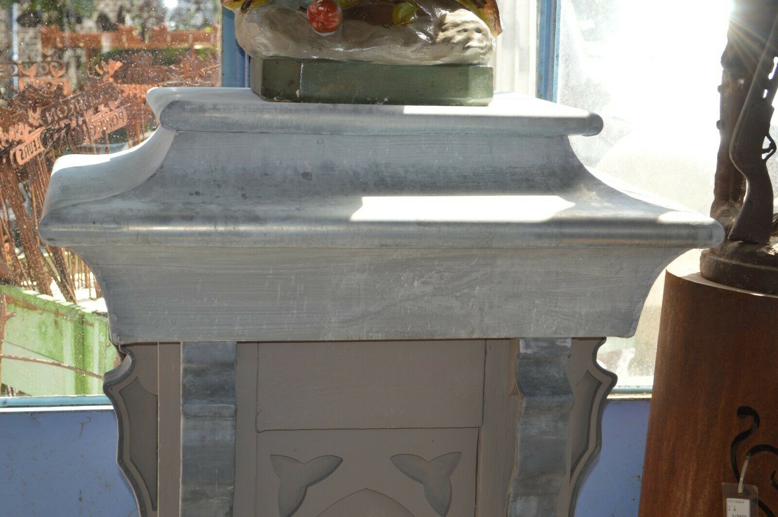 wooden and zinc base