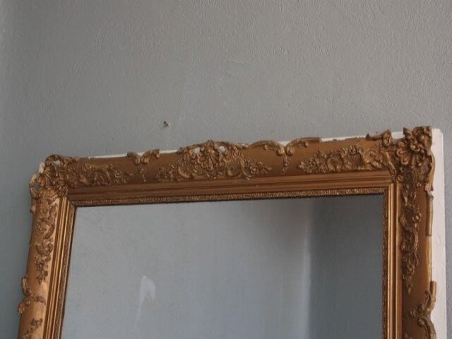 Mirror in time Golden stucco restoration 126x212cm