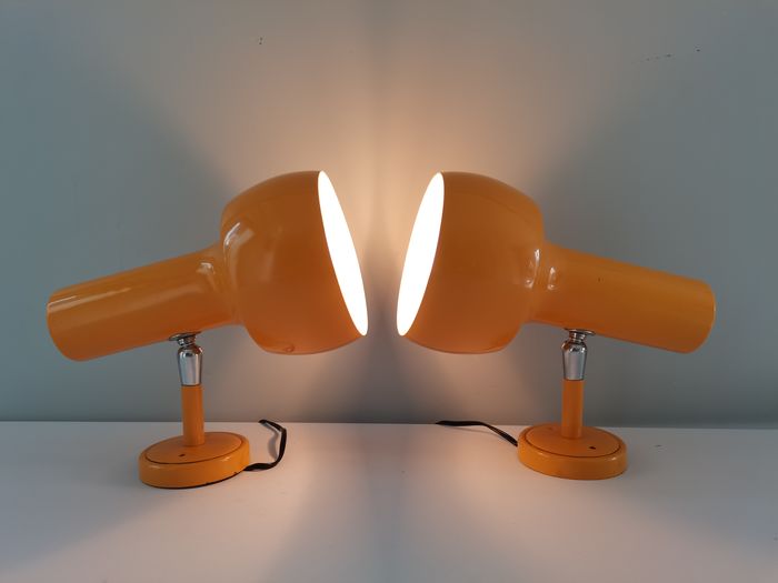 Pair of italian wall lamps stilux milano 70s