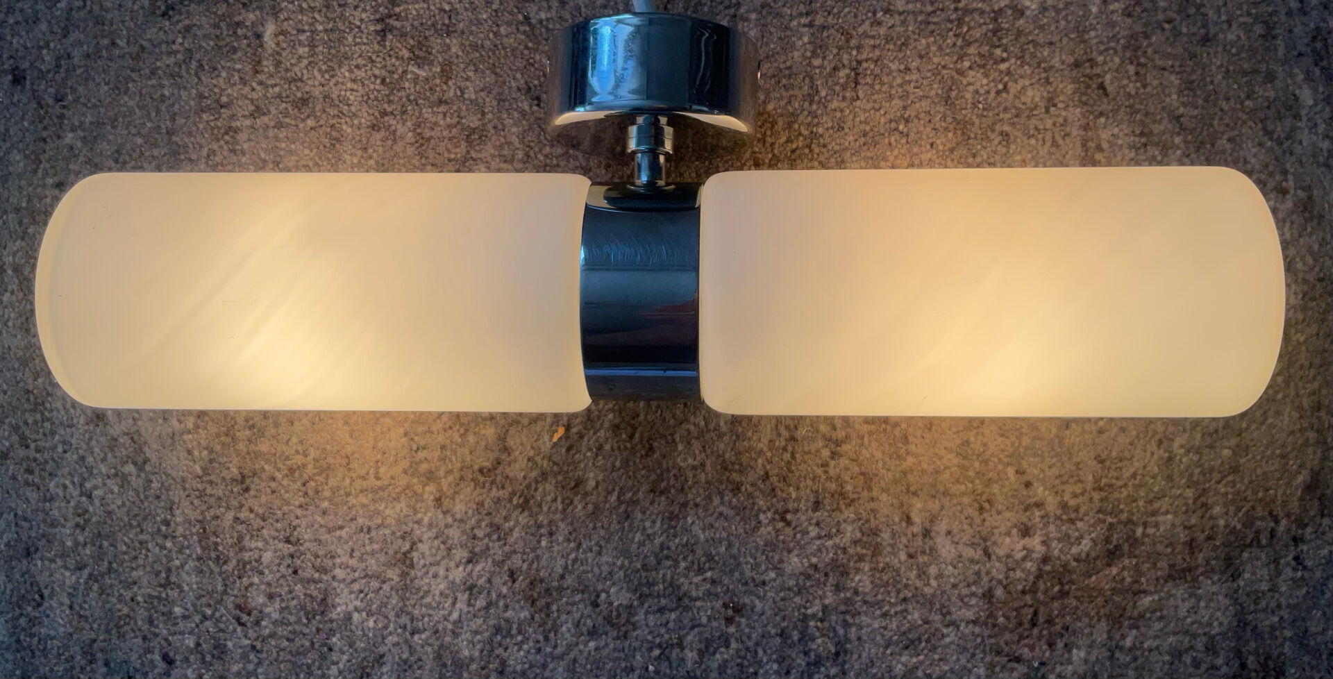 Wall light design in opaline and chrome metal