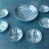 vintage ceramic couppelles and dish , Pornic