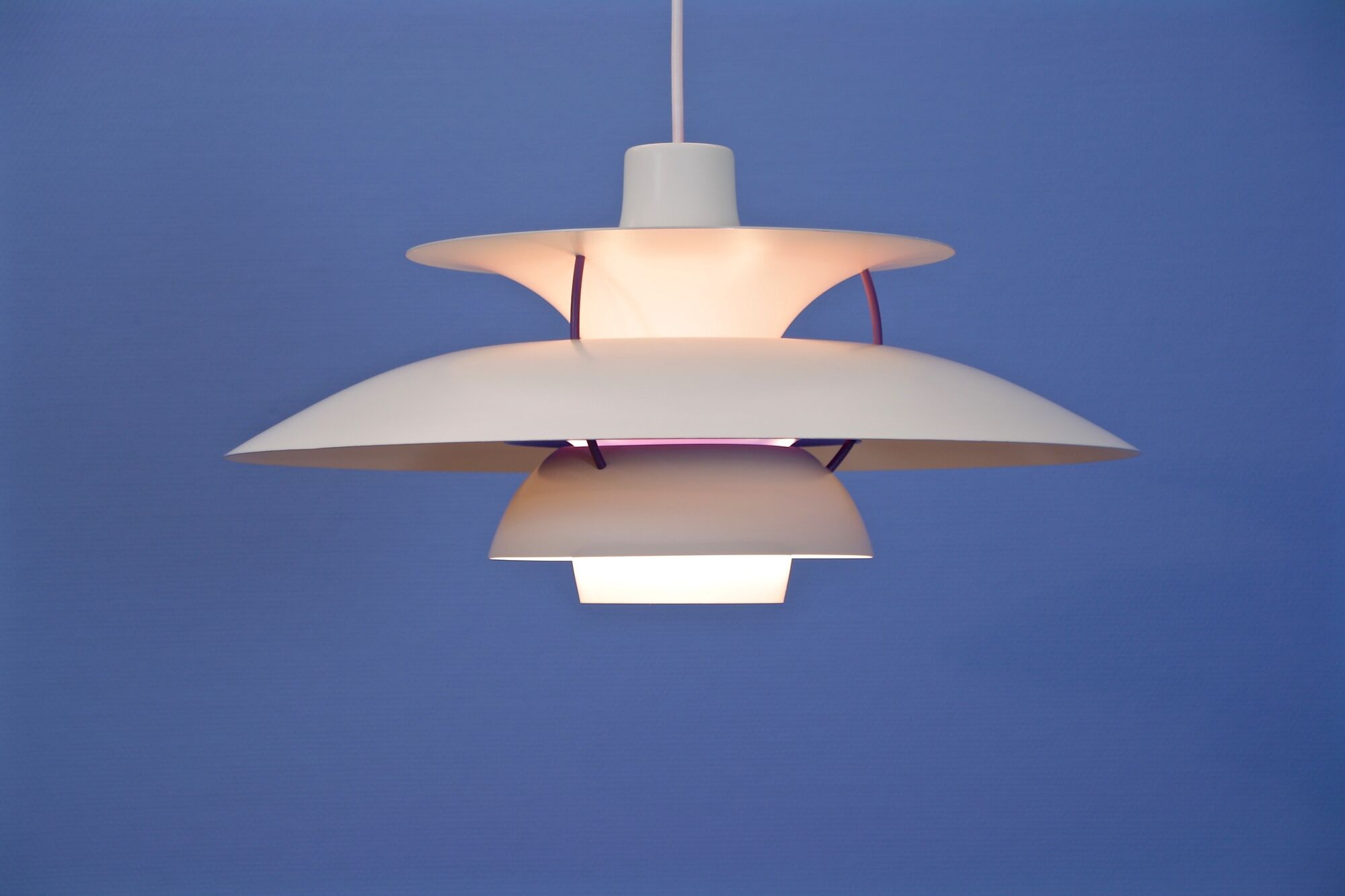 Danish PH5 pendant in white by Poul Henningsen for Louis Poulsen, 1970s