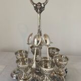 Old egg tree silver metal