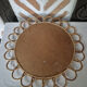 Miroir rotin vintage 1970