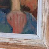 Mid-20th century original oil on canvas – nude woman