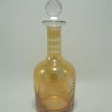 Chiseled glass decanter