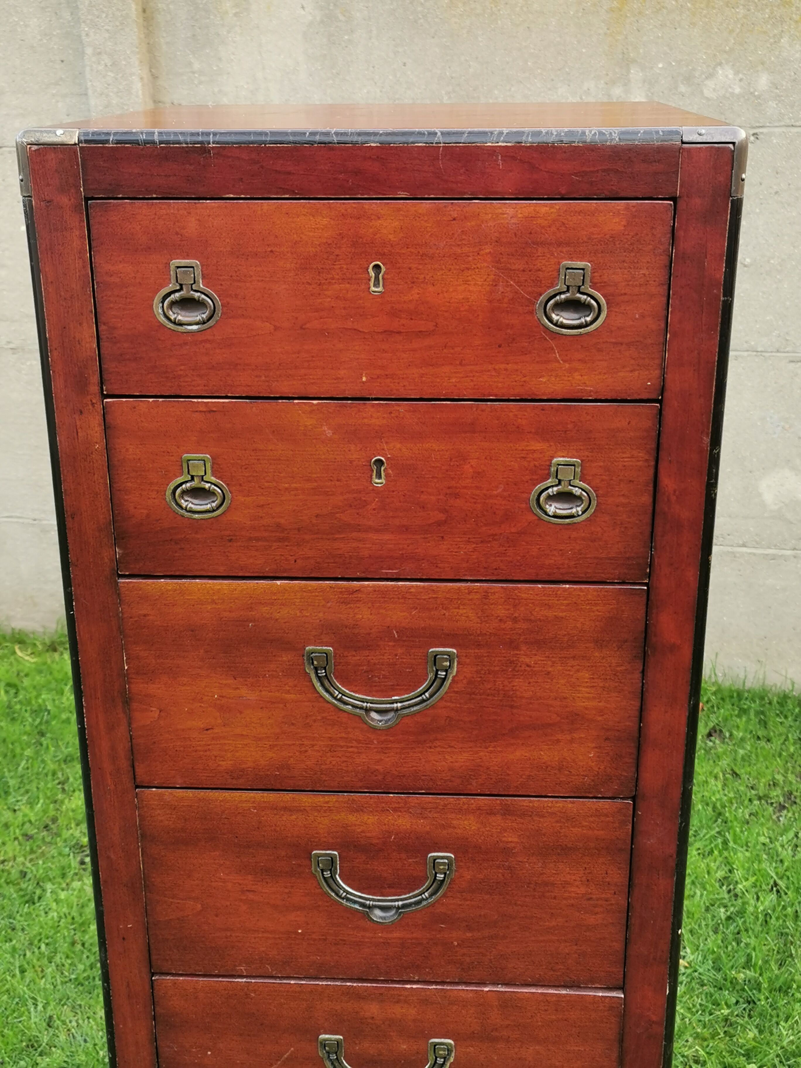 Navy weekly in solid mahogany, 7 drawers, National Airy, Type Glasgow