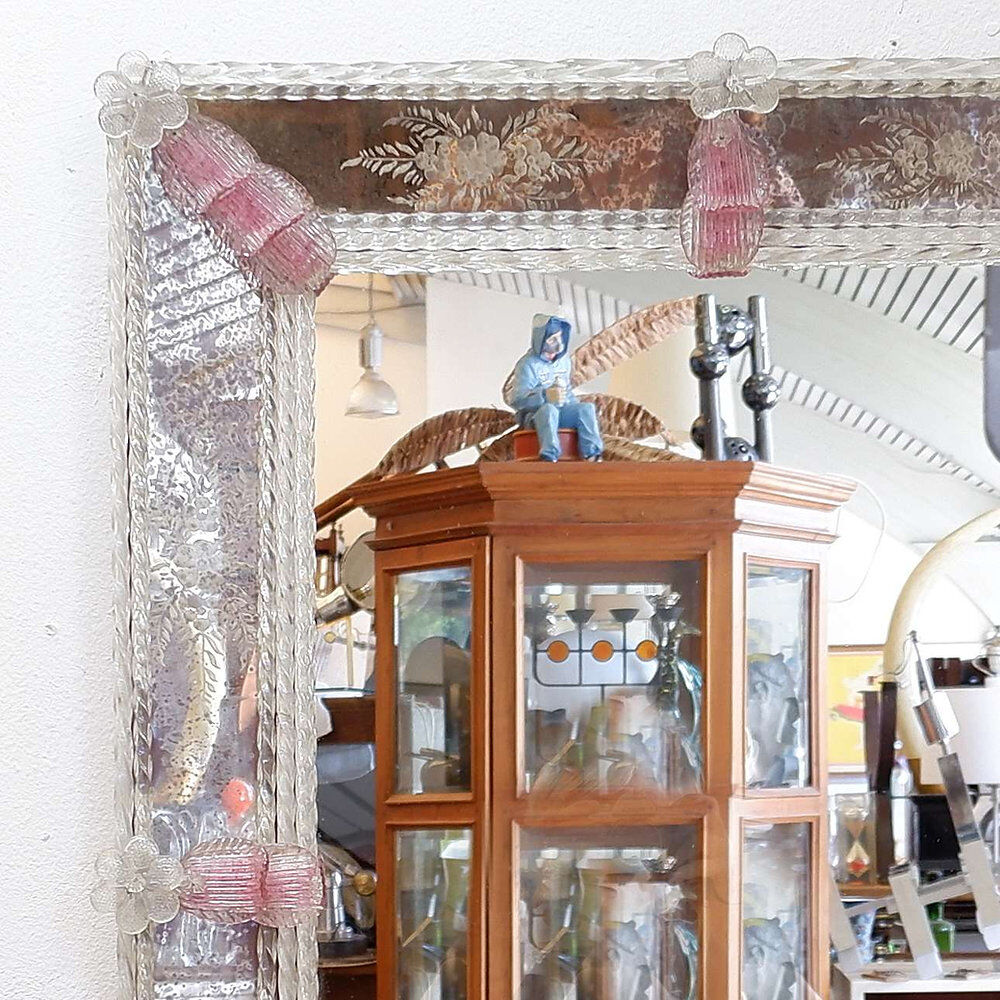 Venetian rectangular mirror Murano - Early 20th century