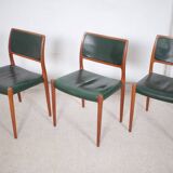 3 x chaises Niels Møller modèle 80