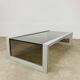 Aluminum and smoked glass coffee table, 1970s