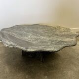 Wavy Italian Marble Coffee Table, 1970s