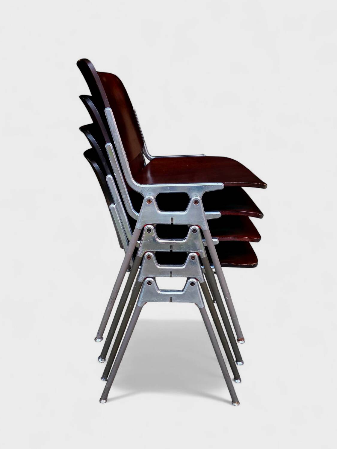 Set of 4 DSC 106 chairs by G. Piretti for Castelli - Circa 1960