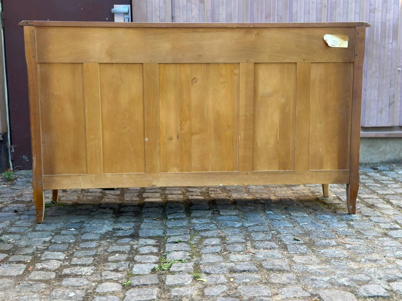 Louis XV buffet stripped in solid cherry wood 1970 165cm