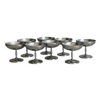 8 stainless steel dessert bowls