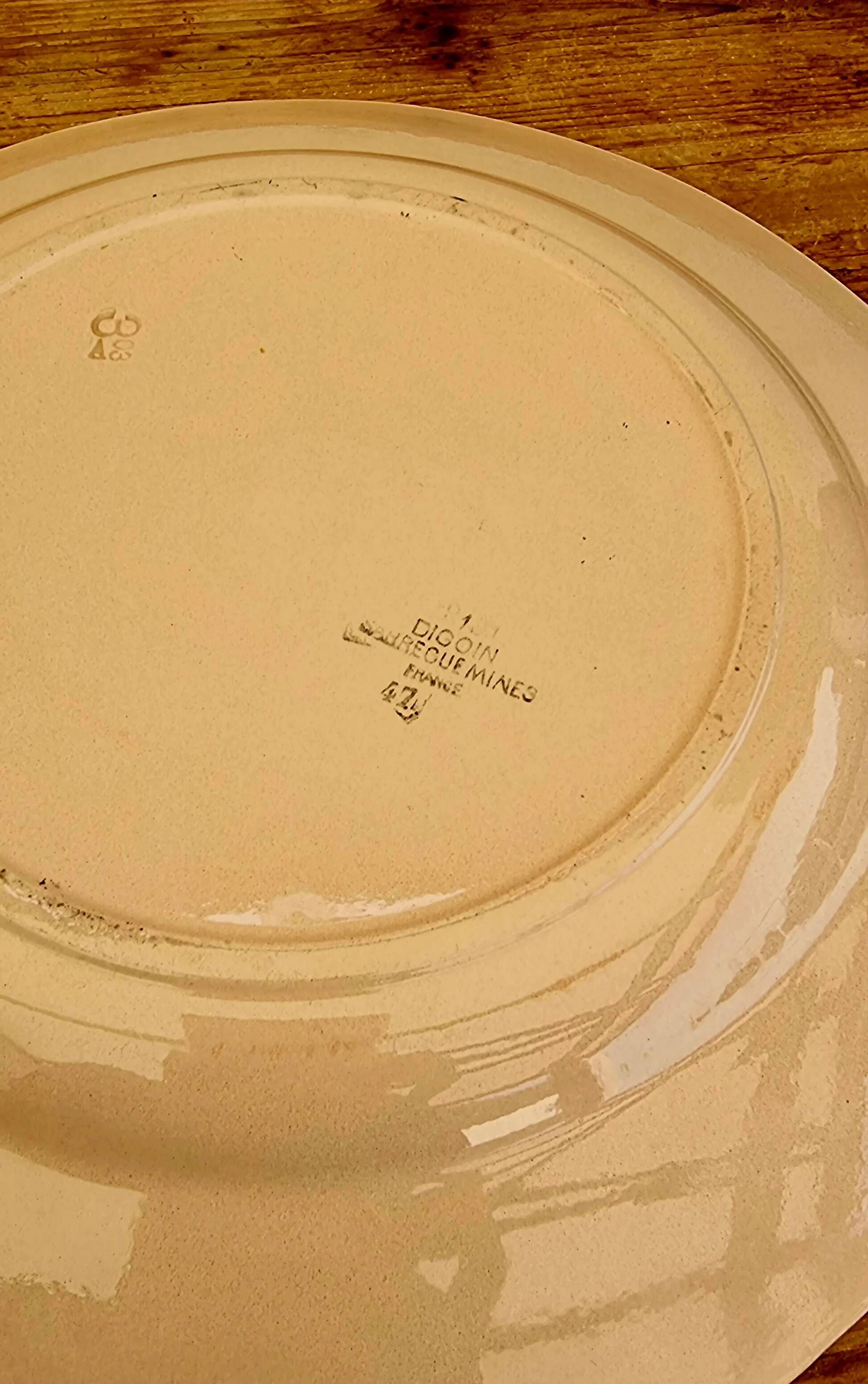 Large serving plate Digoin Sarreguemines 9181