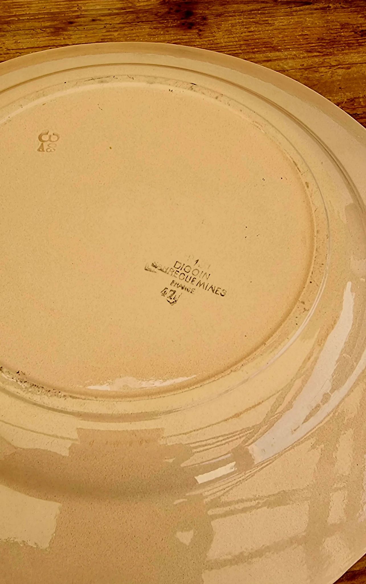 Grande assiette de service Digoin Sarreguemines 9181