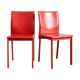 Paire de chaises en cuir