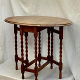 Oak wood table dimension: height -72cm- width -89cm- depth -31.5 to 89cm-