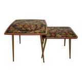 Pair of wooden tables, 1950s design.