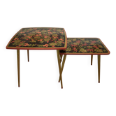 Pair of wooden tables, 1950s design.