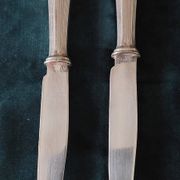 Silver-plated dessert knives, Christofle hallmark, set of two
