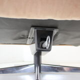 Midcentury swivel leather armchair, peem, finland, 1970s