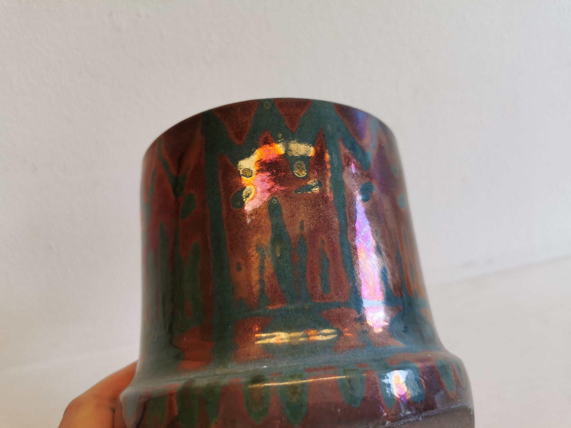 Ceramic vase from the 1960-1970s, made by Nis Staugaard, Svaneke - Bornholm Denmark.