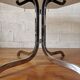 Table de salle à manger piètement chromé et plateau verre fumé circa 1970.
