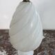 Alabaster lamp, twisted, gadroon decoration, gilded brass base, dolphins