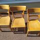 Set of 6 wooden bistro chairs 50/60s