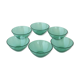 6 bols publicitaire huilor vintage en verre vert