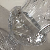 Chiseled bohemian crystal vase
