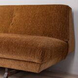Vintage 60s convertible sofa in two-tone fabric italian design