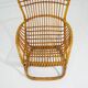 Rattan and woven cane armchair, 1960s