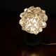 Mid Century Czech Crystal Glass Table Lamp, 1970s Chrome Base