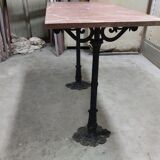 Table de camelot en fonte et marbre