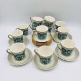 Set of 12 Tor Viking cups and saucers
