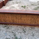 Rattan and bamboo bed and side tables