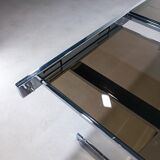Extendable chrome dining table