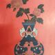 Antique bedside tables in lacquer with hand-painted decorations.
